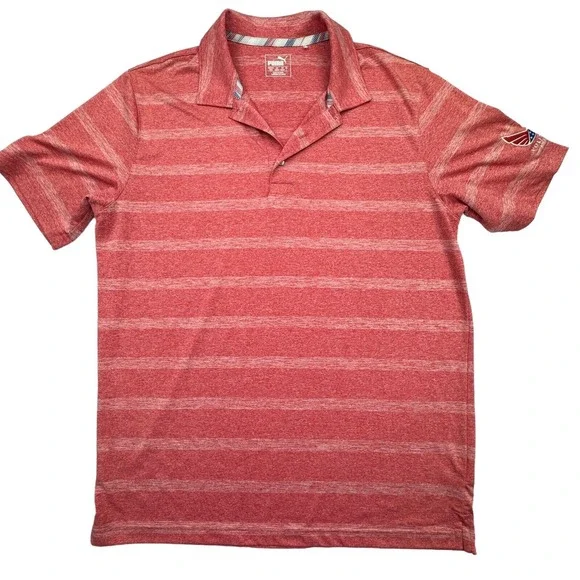 Puma Volition Performance Golf Polo Shirt Mens M Red Short Sleeve Butte Ranch - Picture 1 of 9